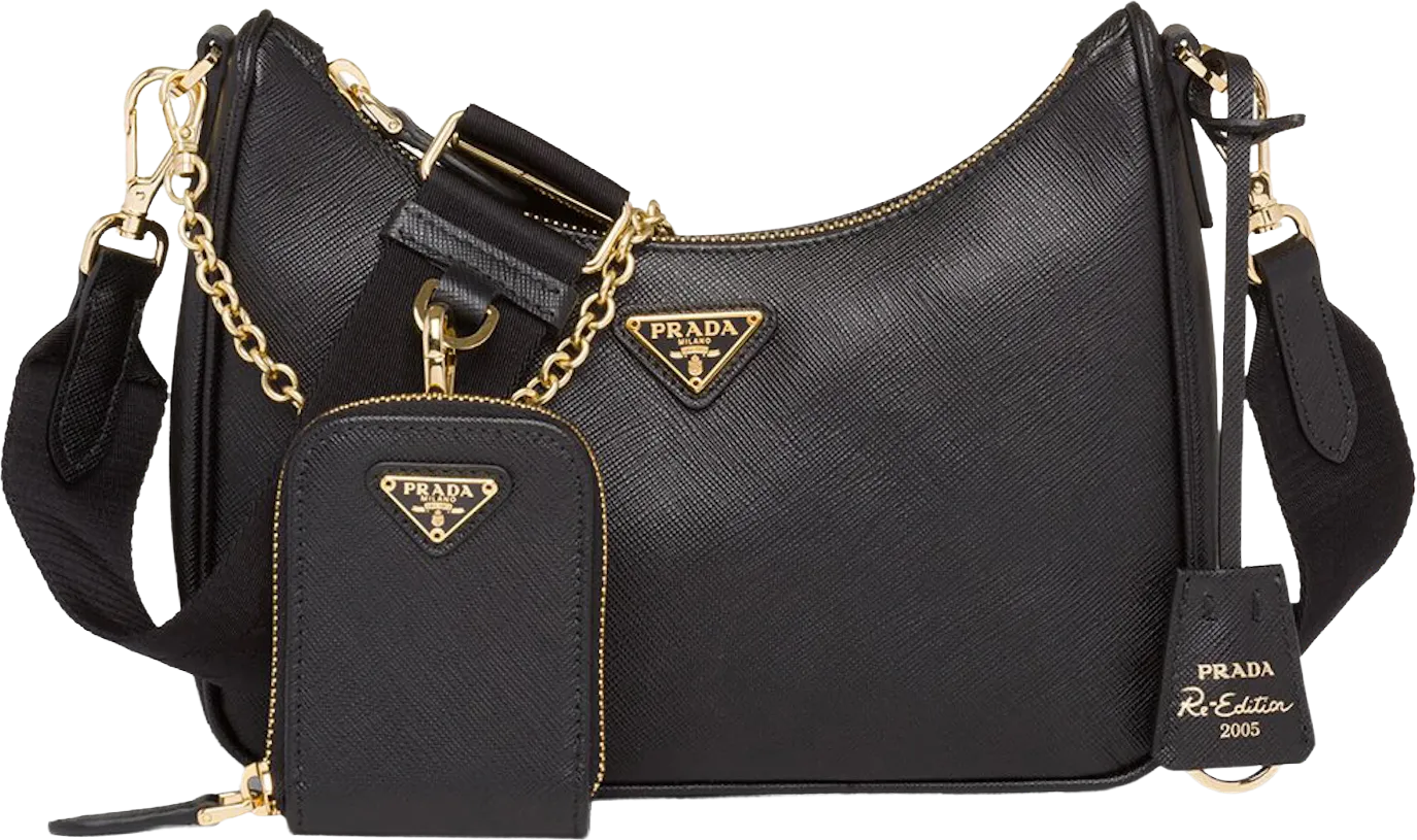 Prada Re-Edition 2005 Shoulder Bag Saffiano Black
